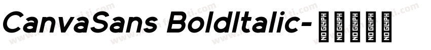 CanvaSans BoldItalic字体转换